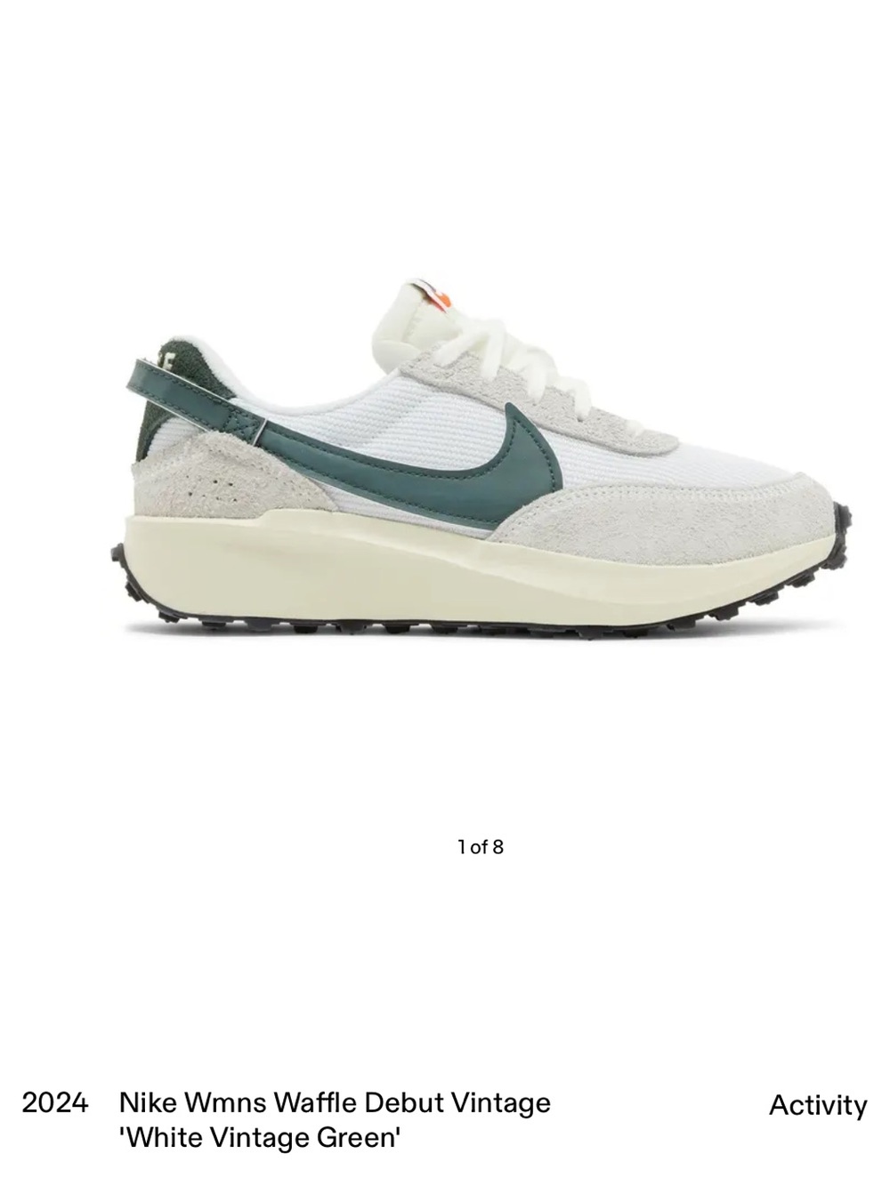 Nike Waffle Debut - Vintage White Vintage Green - size 9 (womens)